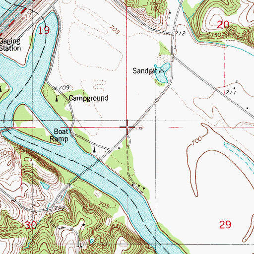 Topographic Map of Volksweg Trail, IA