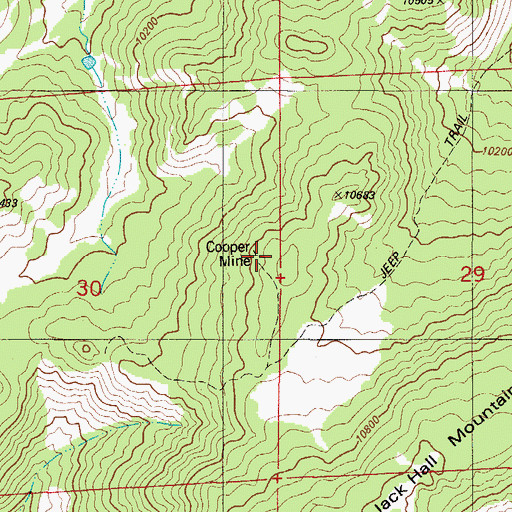 Topographic Map of Cooper Mine, CO
