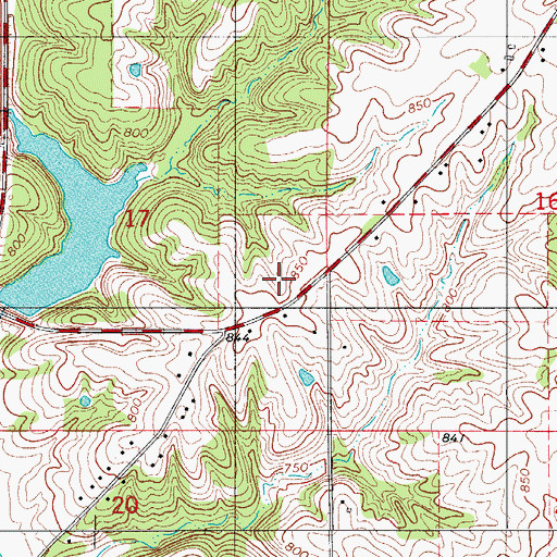 Topographic Map of Lions Park, IA