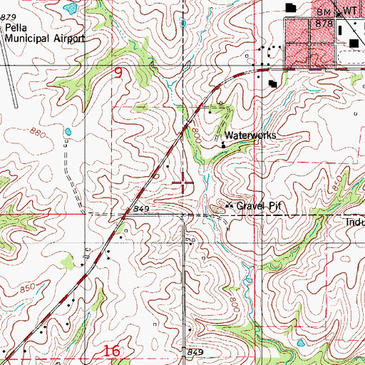 Topographic Map of Brook Circle Park, IA
