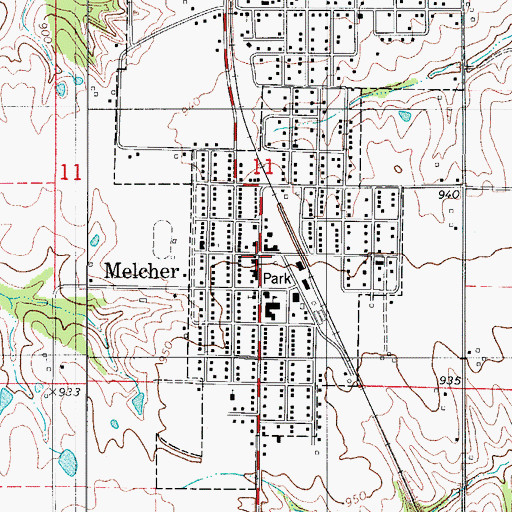 Topographic Map of Marion County Chiropractic Center, IA