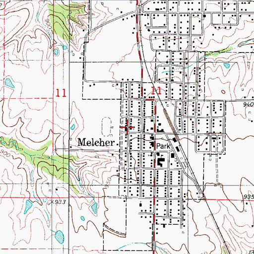 Topographic Map of New Hope United Methodist Church, IA