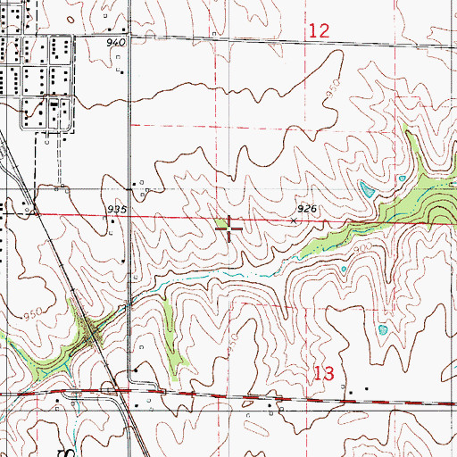 Topographic Map of Sacred Heart Church, IA