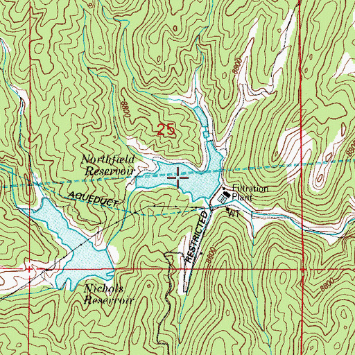 Topographic Map of Northfield Reservoir, CO