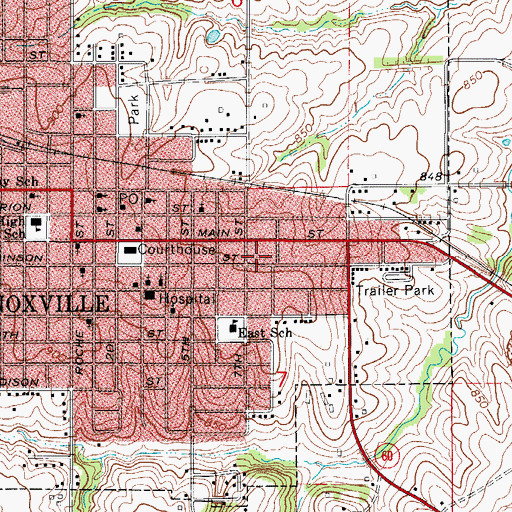Topographic Map of Home of Governor William Stone Historical Marker, IA