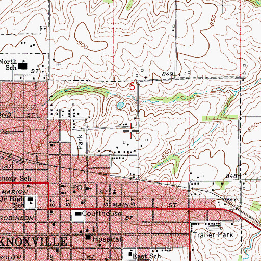 Topographic Map of Griffin Nursing Center, IA