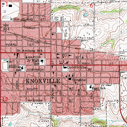 Topographic Map of Family Dentistry Center, IA