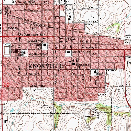 Topographic Map of Chiropractic Health Center, IA