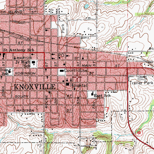 Topographic Map of Arnott Medical Clinic, IA
