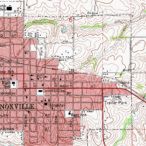 Topographic Map of Friendship Christian Church, IA