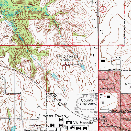 Topographic Map of The Church of Jesus Christ of Latter Day Saints, IA