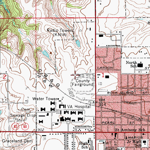 Topographic Map of Celebrate Community Church, IA