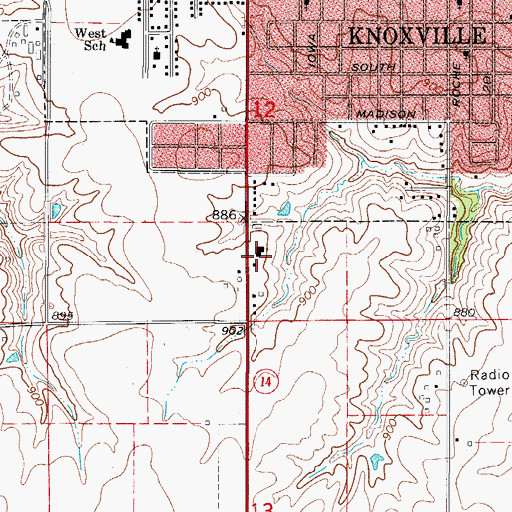 Topographic Map of Church of the Nazarene, IA