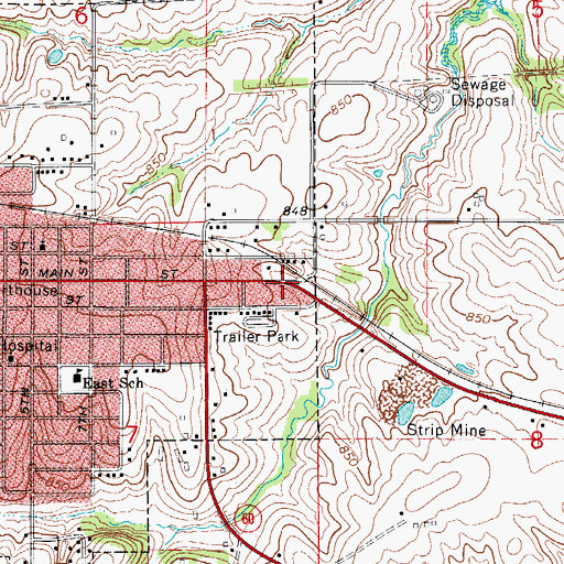 Topographic Map of Faith Baptist Church, IA