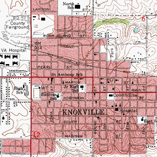 Topographic Map of Apostolic Church, IA