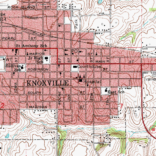 Topographic Map of Living Word Fellowship, IA