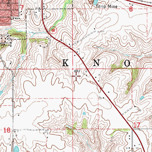 Topographic Map of Wensel Mobile Home Park, IA