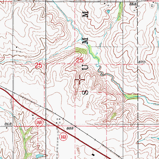 Topographic Map of Hannold Cemetery, IA