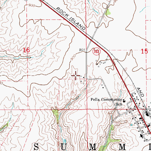 Topographic Map of Pendroy Cemetery, IA