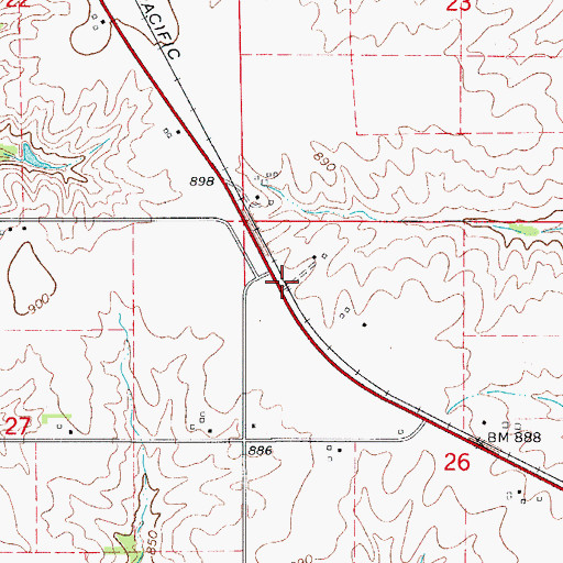 Topographic Map of Fisher Cemetery, IA