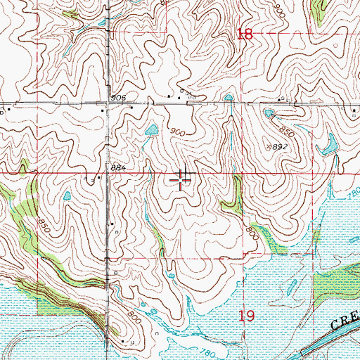 Topographic Map of Stickle Cemetery, IA