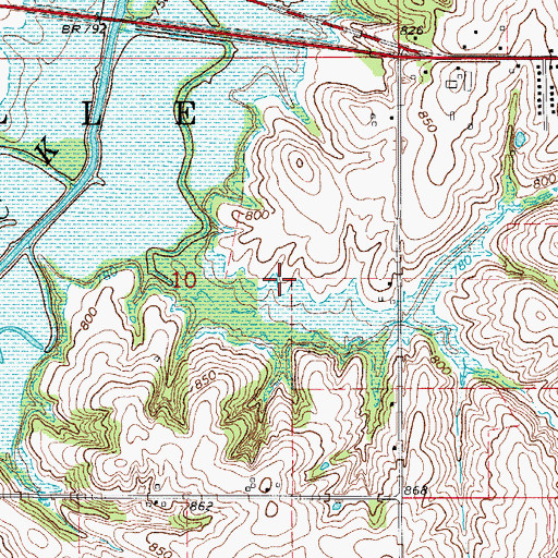 Topographic Map of DeWitt Cemetery, IA