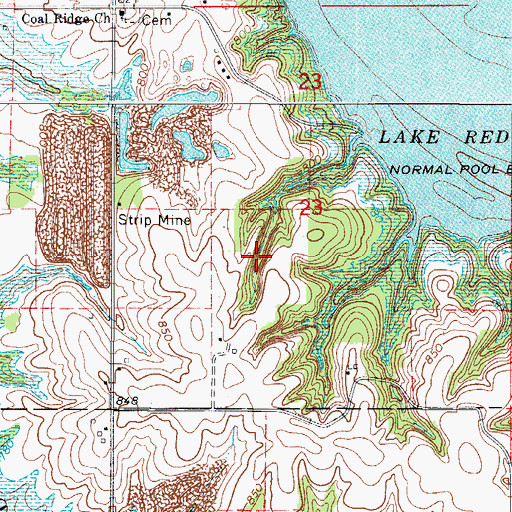 Topographic Map of Monster Cemetery, IA