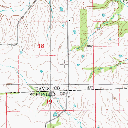 Topographic Map of Del Norte Post Office (historical), IA