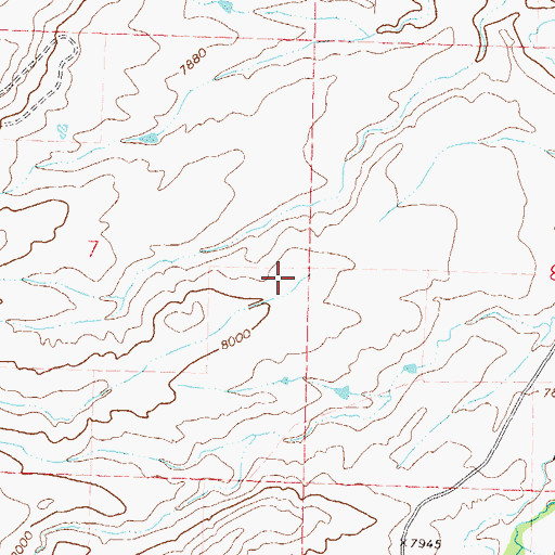 Topographic Map of Burnt Mesa Ditch, CO