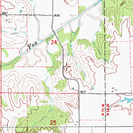 Topographic Map of Uncle Abe Post Office (historical), IA