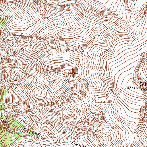 Topographic Map of Big Blue Wilderness, CO