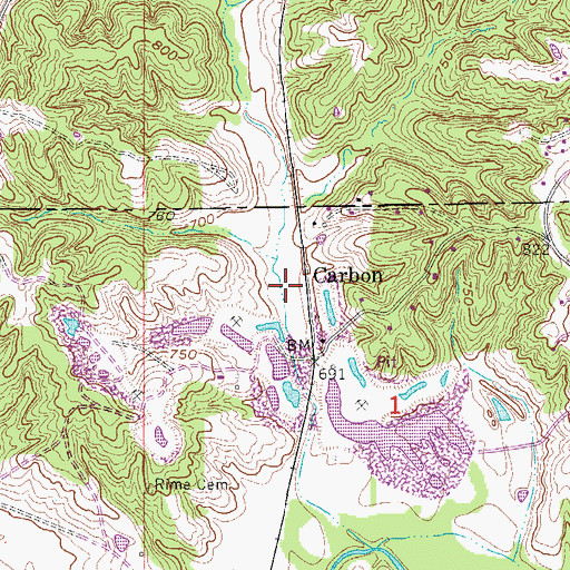 Topographic Map of Rater Post Office (historical), IA