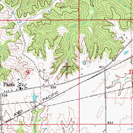 Topographic Map of Fox Post Office (historical), IA