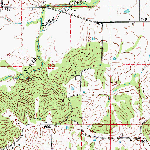 Topographic Map of Nottingham Post Office (historical), IA