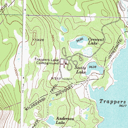 Topographic Map of Cutthroat Campground, CO