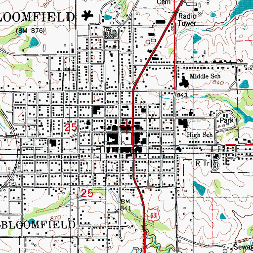 Topographic Map of Stogdill Chiropractic Center, IA