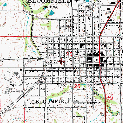 Topographic Map of Gilfillan Memorial Clinic, IA