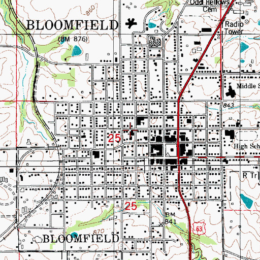 Topographic Map of Christian Church, IA