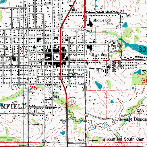 Topographic Map of Church of the Open Bible, IA