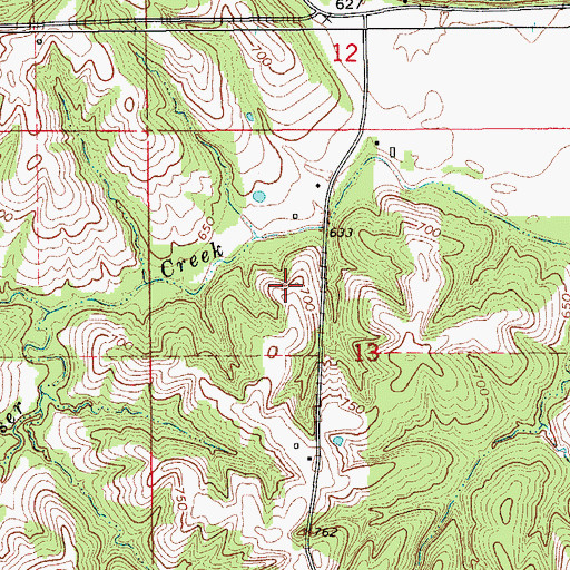 Topographic Map of Anderson Cemetery, IA