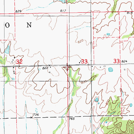 Topographic Map of Arney Cemetery, IA