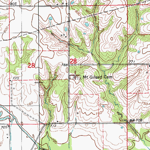 Topographic Map of Nathan Winton Historical Marker, IA