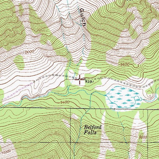Topographic Map of Beavr City, CO
