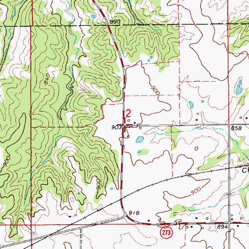 Topographic Map of Hammans Cemetery, IA
