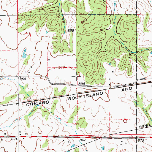 Topographic Map of McConnell Cemetery, IA