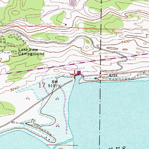 Topographic Map of Mount Elbert Powerplant, CO