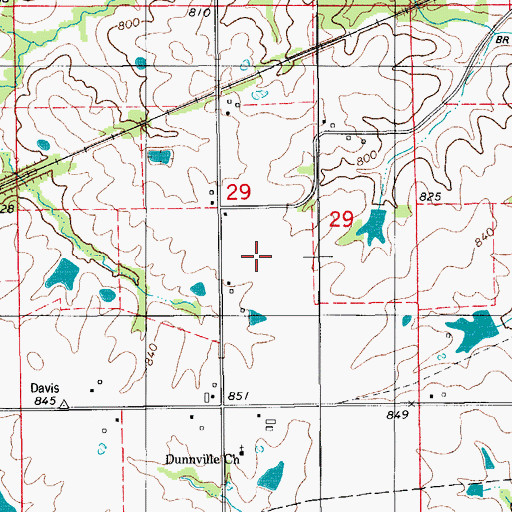 Topographic Map of Swinney Cemetery, IA