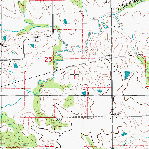 Topographic Map of Wilson Cemetery, IA