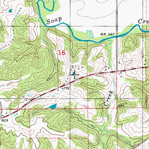 Topographic Map of Fiedler Cemetery, IA