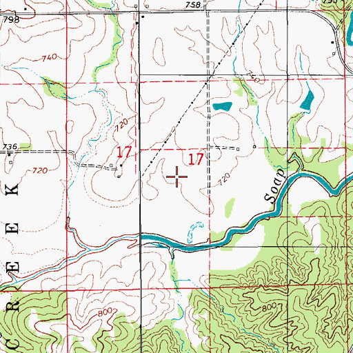 Topographic Map of Rudd Cemetery, IA